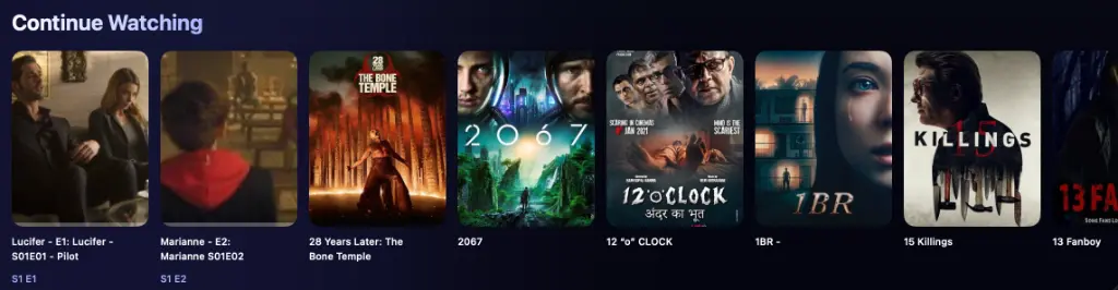Continue Watching Feature